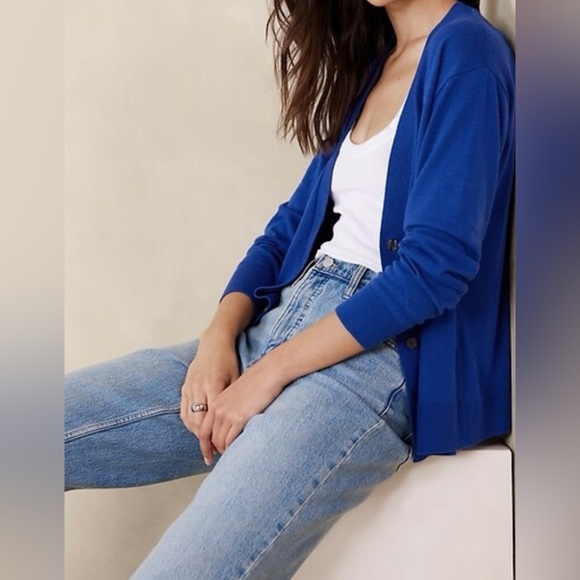 Banana Republic Forever Cardigan Sweater Classic Preppy - Picture 1 of 8